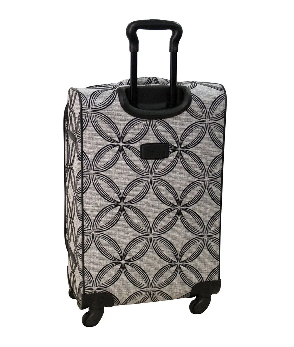 American Flyer Silver Clover 5-Piece Spinner Luggage Set