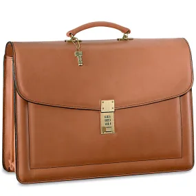 Belting Leather Executive Combination Lock Briefcase #9004