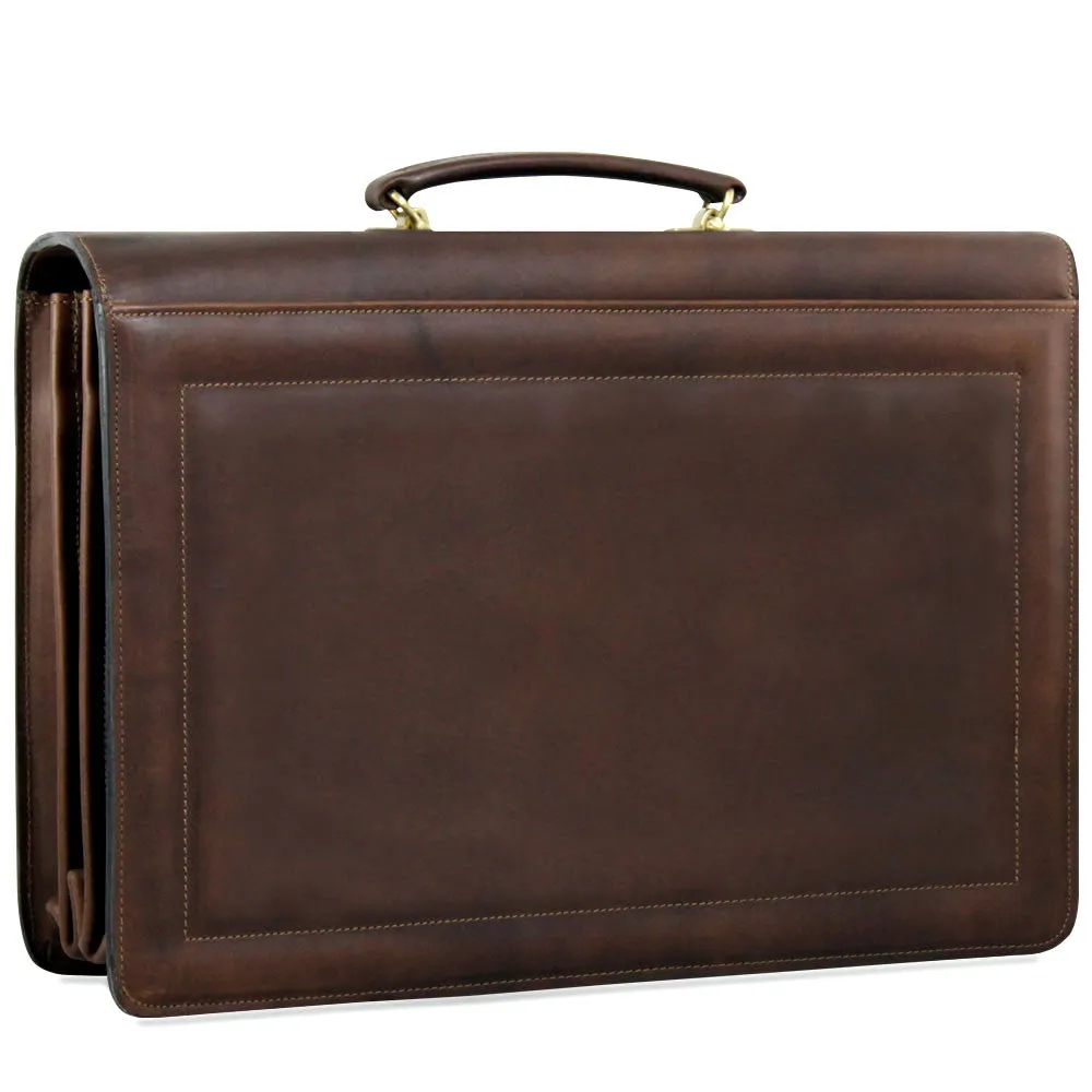 Belting Leather Executive Combination Lock Briefcase #9004