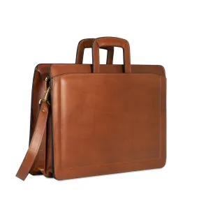 Belting Slim Leather Briefcase #9001