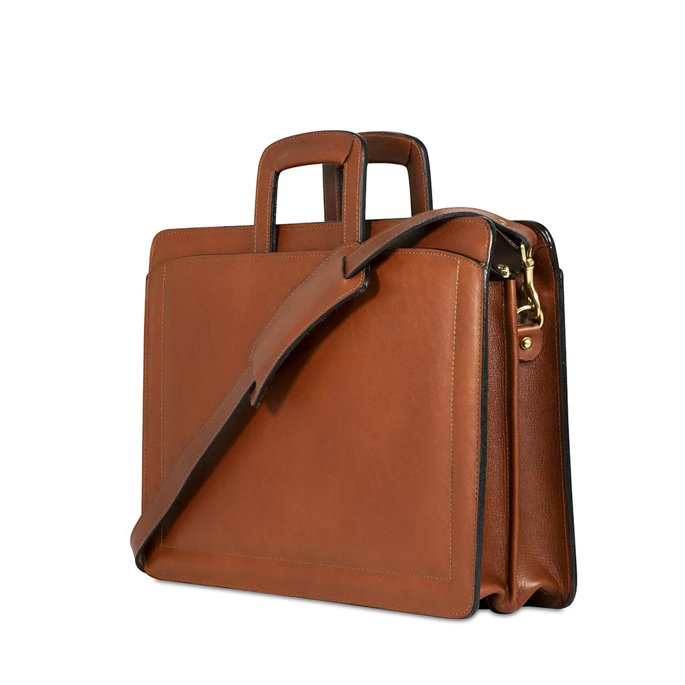 Belting Slim Leather Briefcase #9001