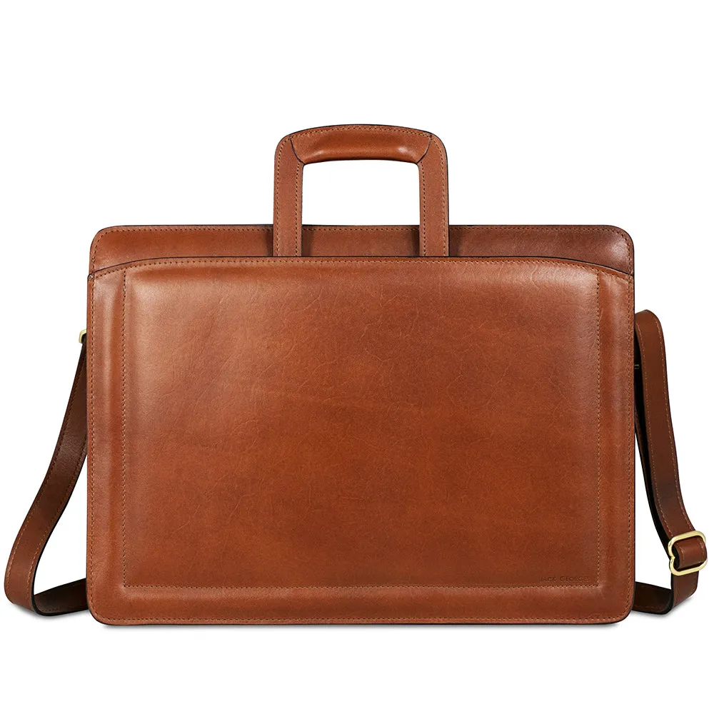 Belting Slim Leather Briefcase #9001