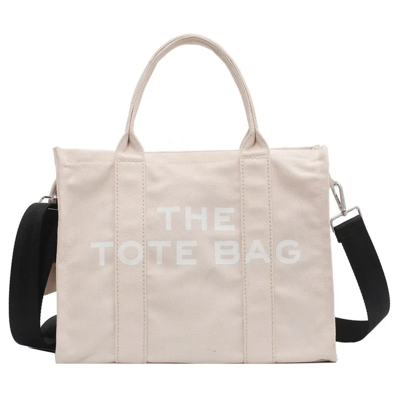 Casual Canvas Large Capacity Tote Bag