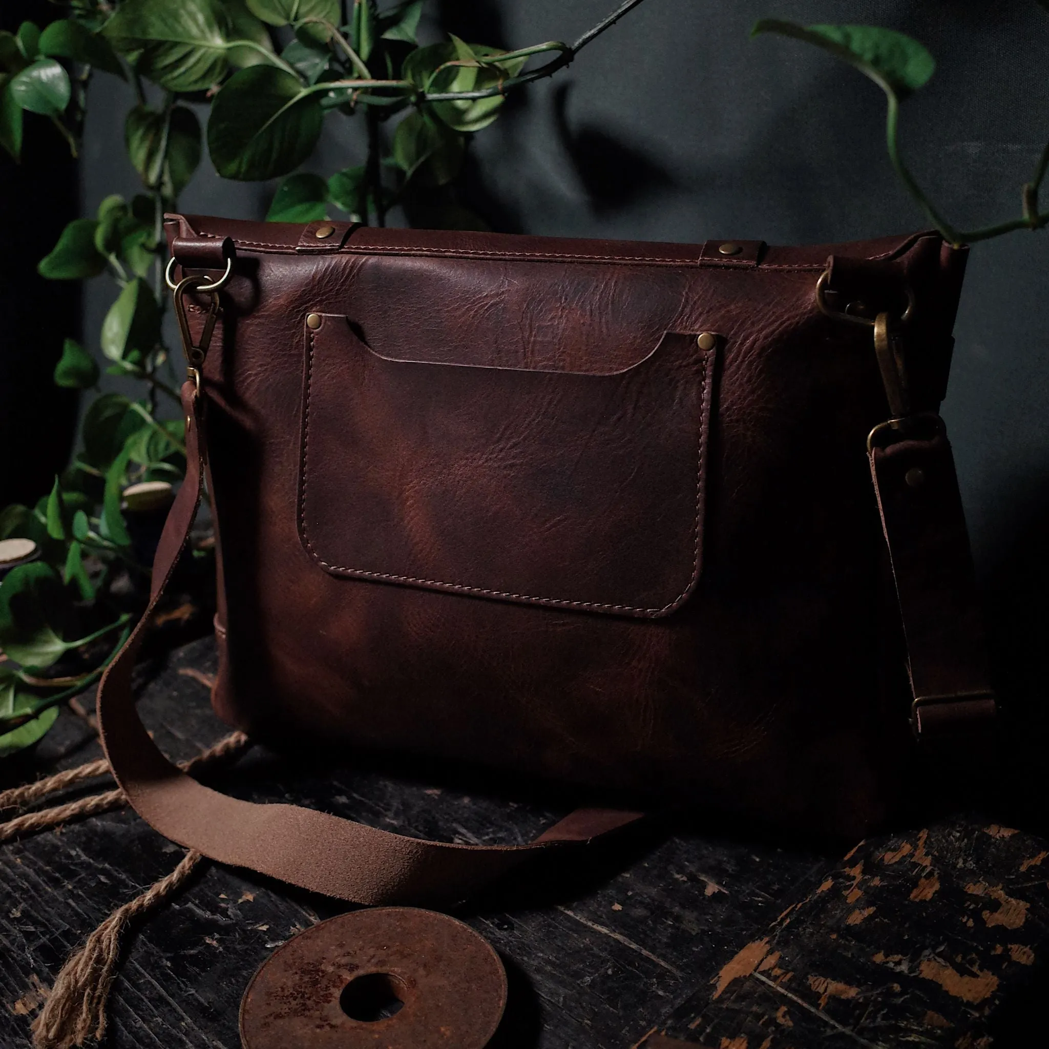 Champlain Leather Satchel – Dark Brown Edition