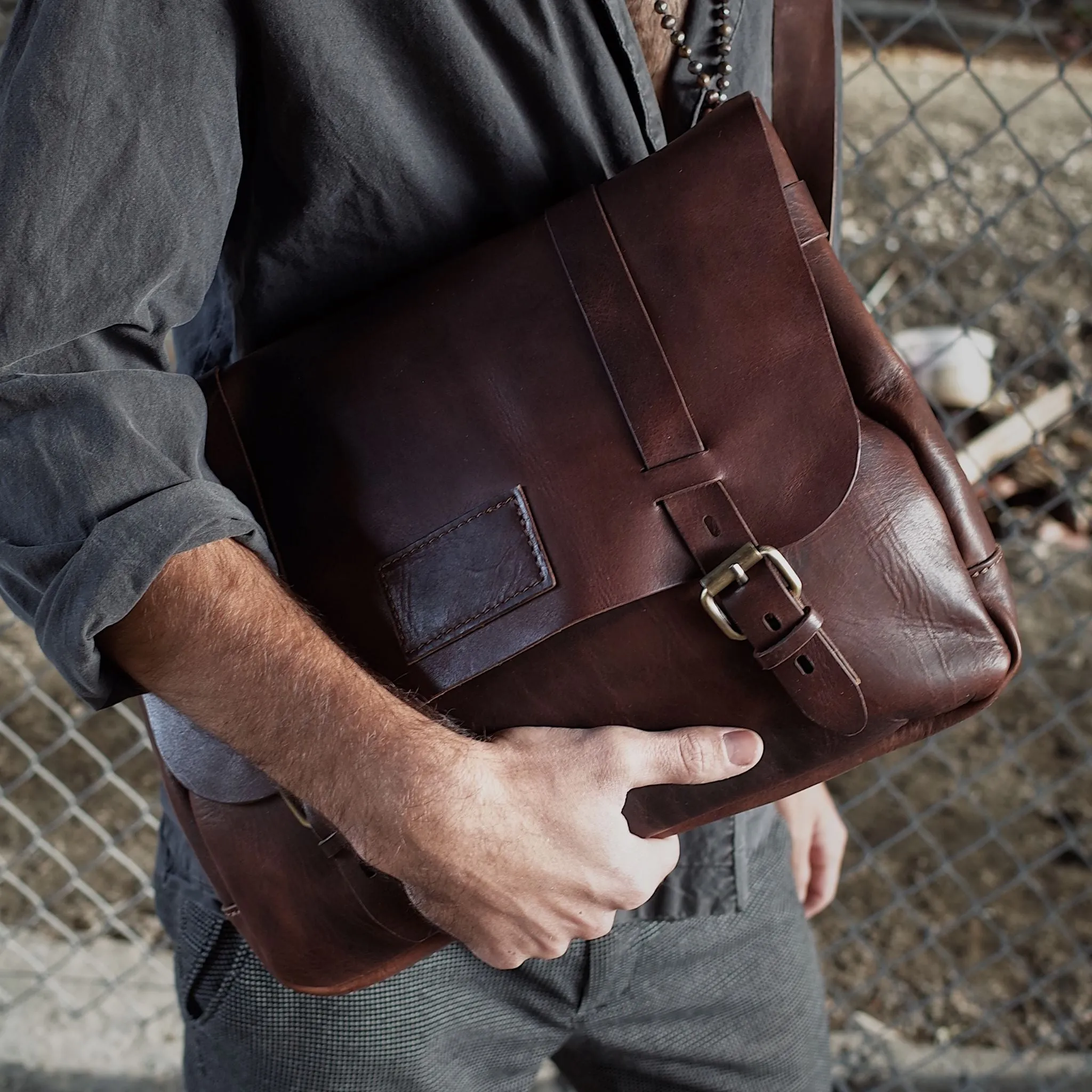 Champlain Leather Satchel – Dark Brown Edition