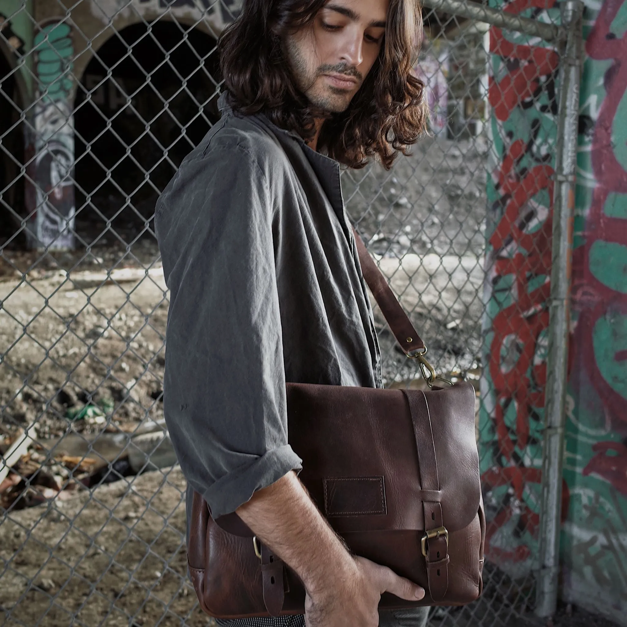 Champlain Leather Satchel – Dark Brown Edition