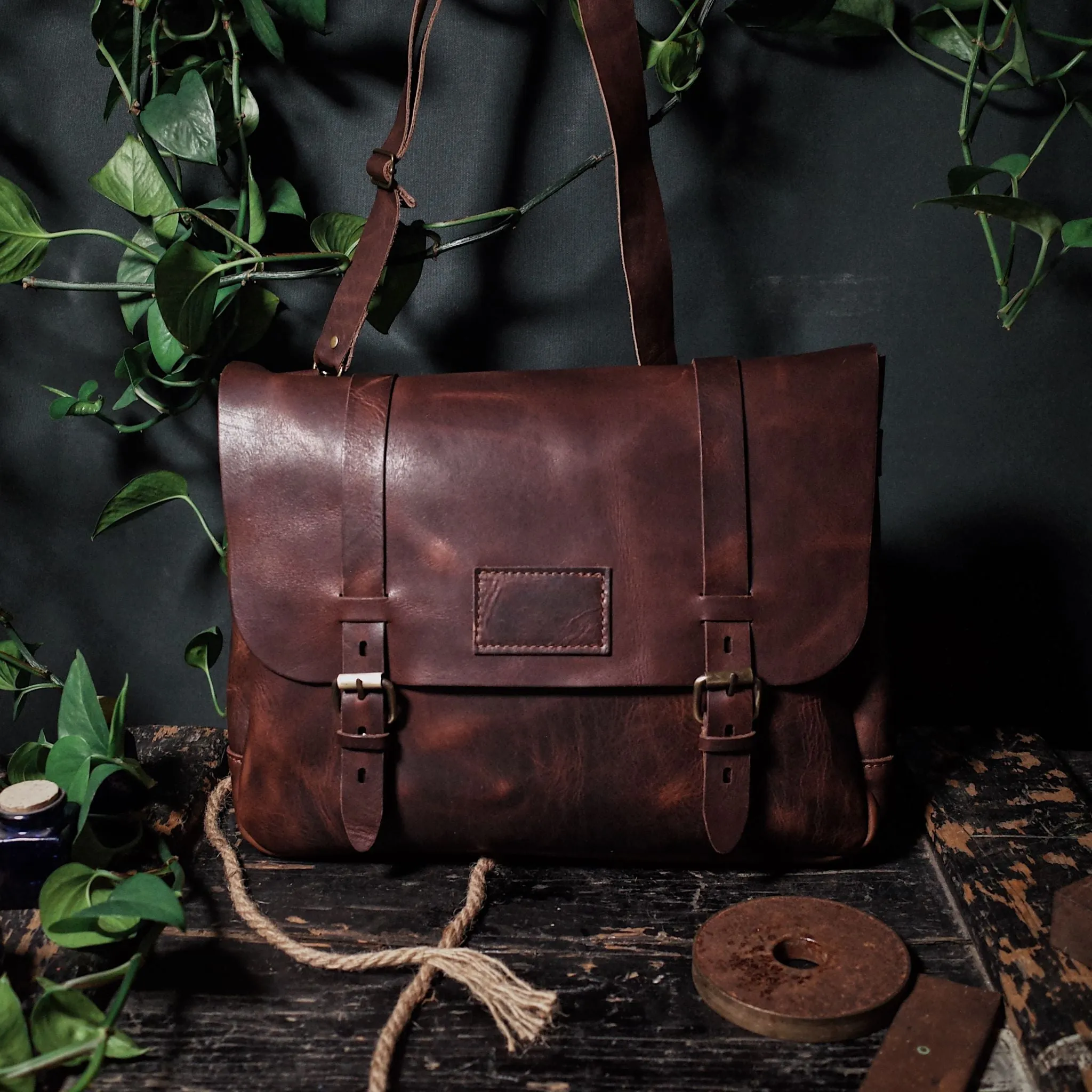 Champlain Leather Satchel – Dark Brown Edition