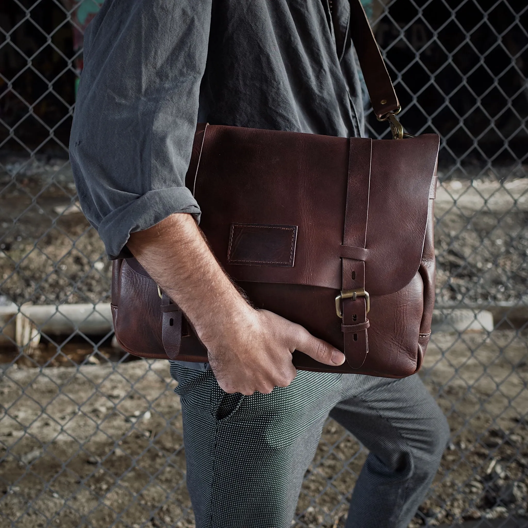 Champlain Leather Satchel – Dark Brown Edition