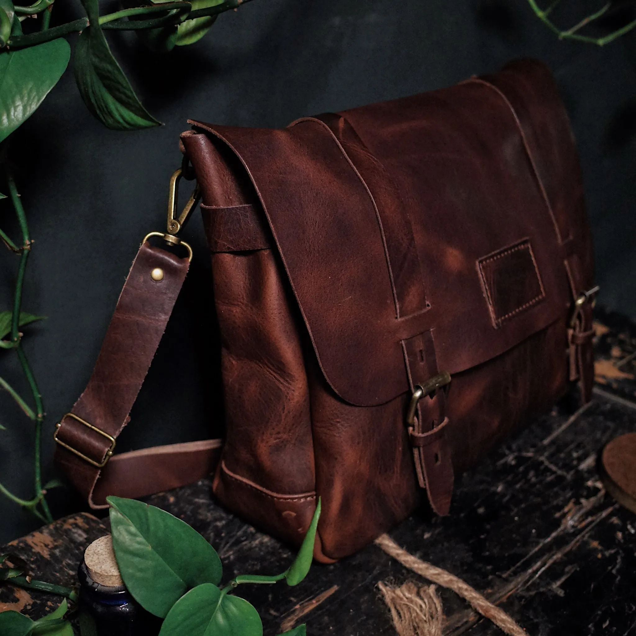 Champlain Leather Satchel – Dark Brown Edition