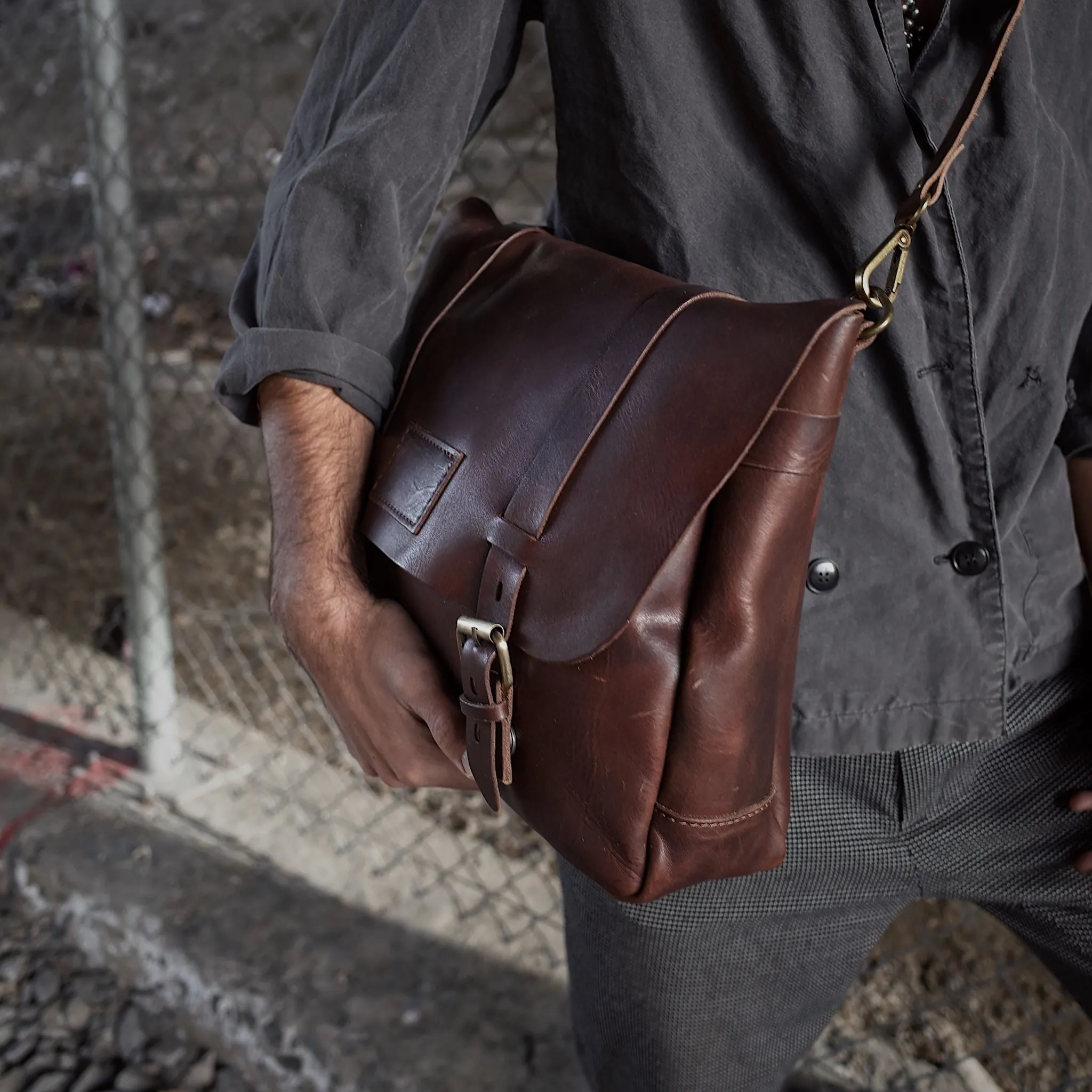 Champlain Leather Satchel – Dark Brown Edition