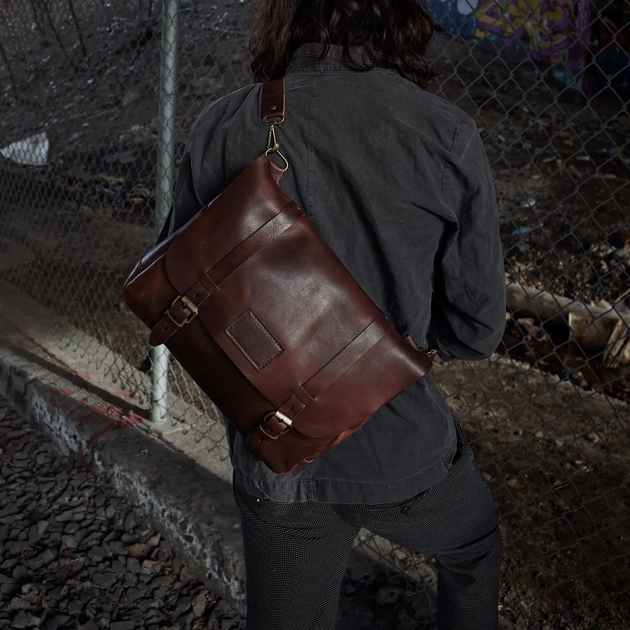 Champlain Leather Satchel – Dark Brown Edition