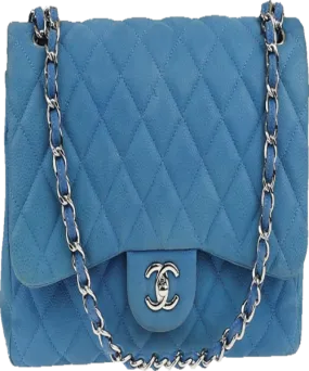 Chanel Classic Clutch With Chain – CWC Lambskin Blue Silver-Toned