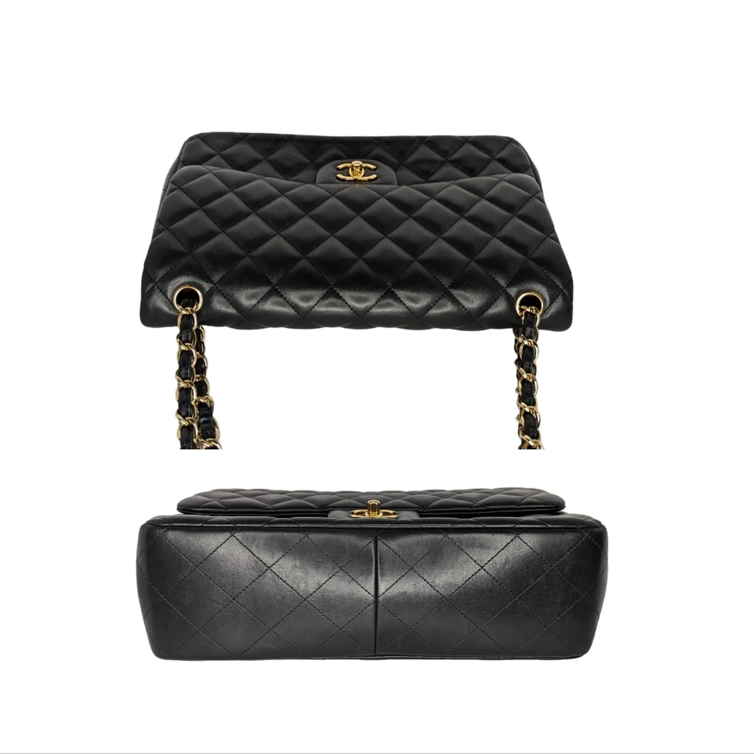 Chanel Classic Quilted Lambskin Double Jumbo Flap