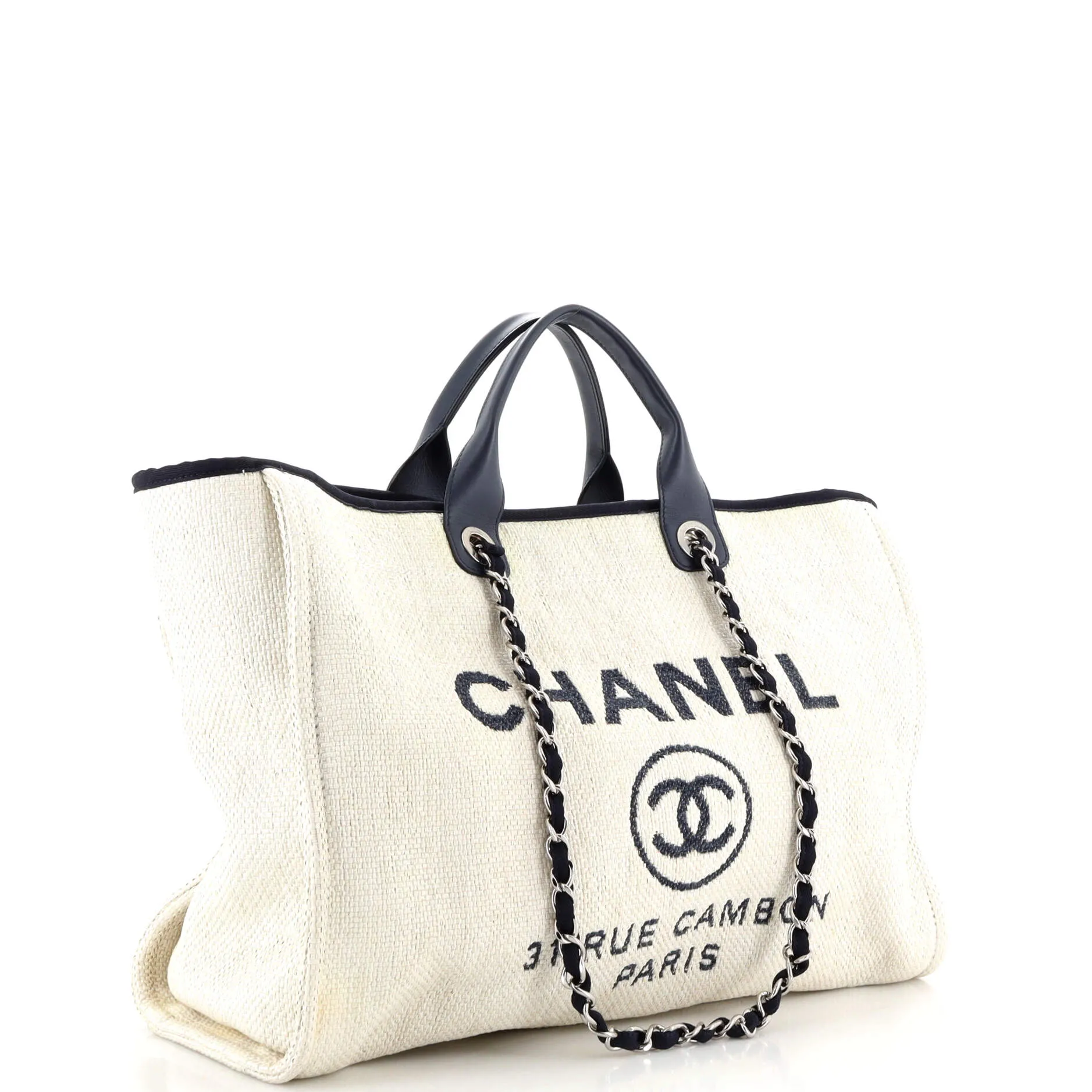 Chanel Deauville Tote Raffia Medium