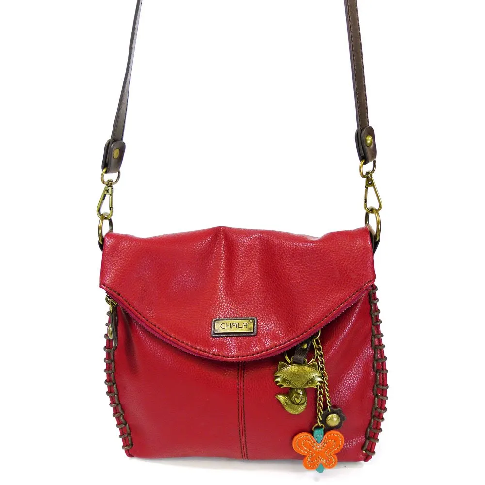 Charming Crossbody Bag Chala PU Leather- Burgundy (Burgundy Fox)