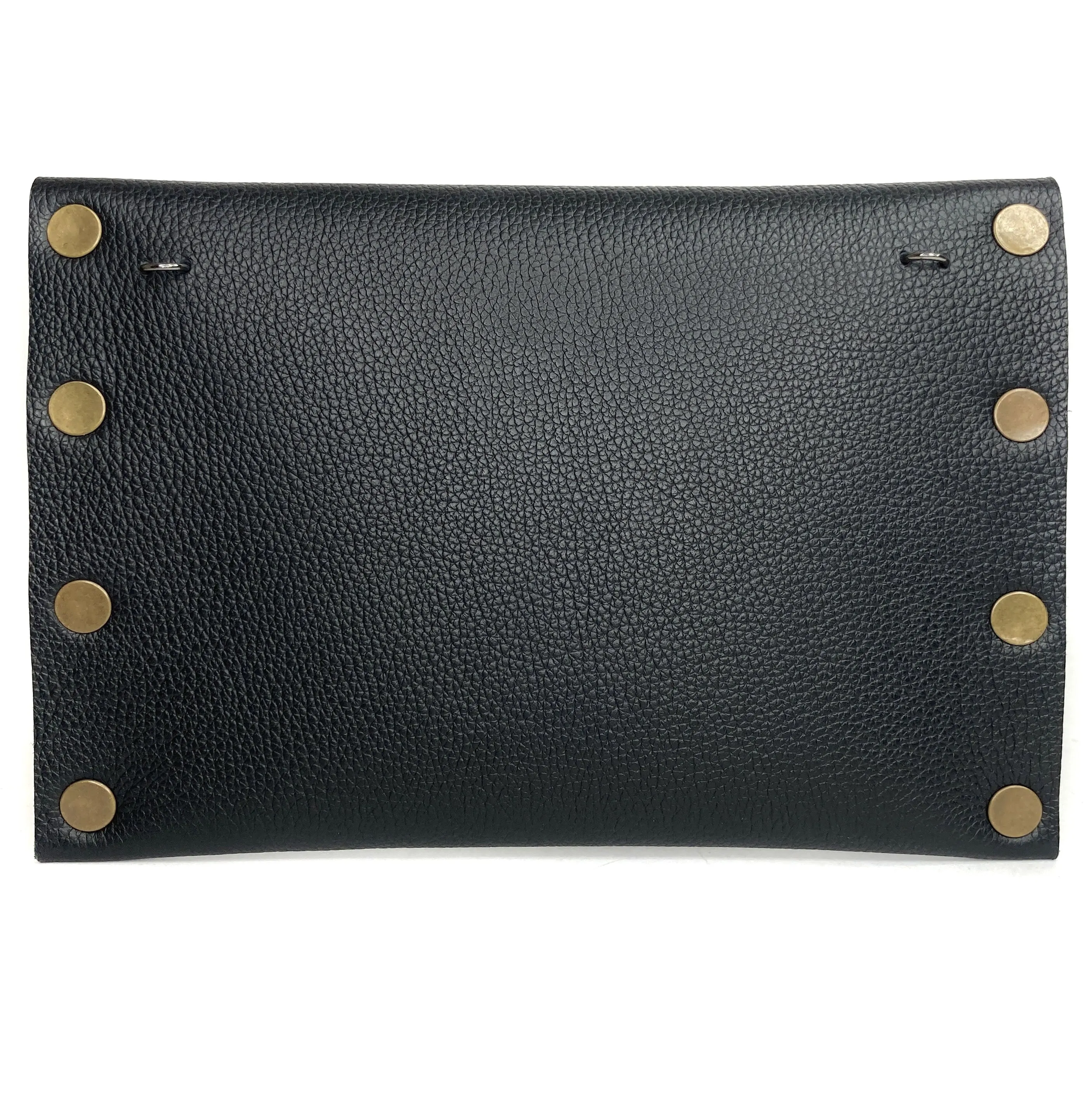 Classic Black Dagger Clutch - Antique Gold