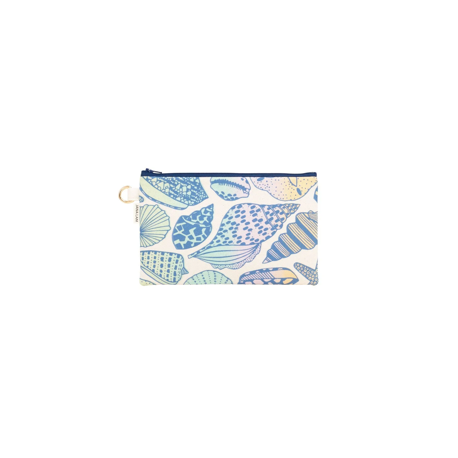 Classic Zipper Clutch • Seashells • Seaside Kaleidoscope