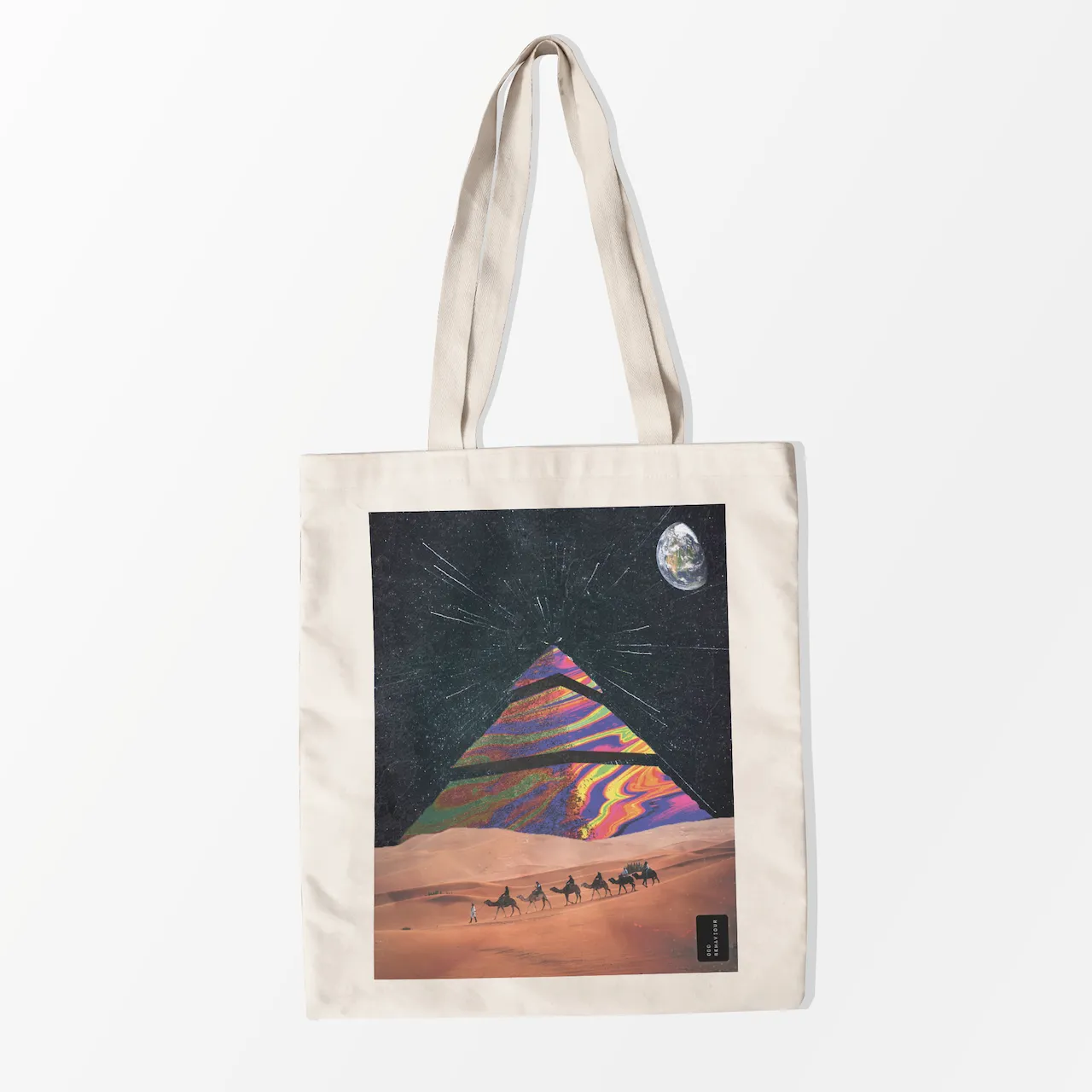 Cosmic Pyramid II | OB Beige Tote Bag