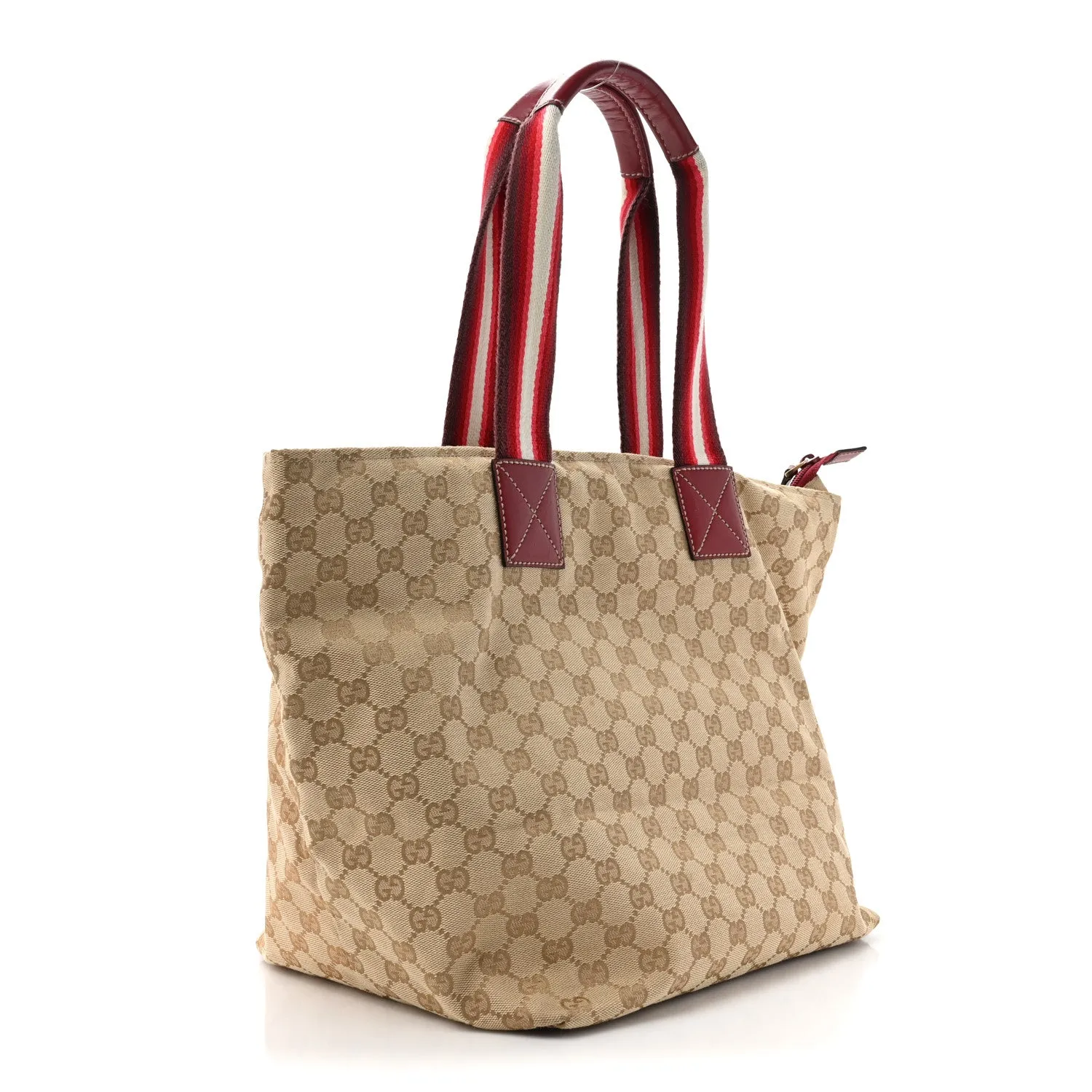 Gucci Gg Large Web Handle Bucket Tote