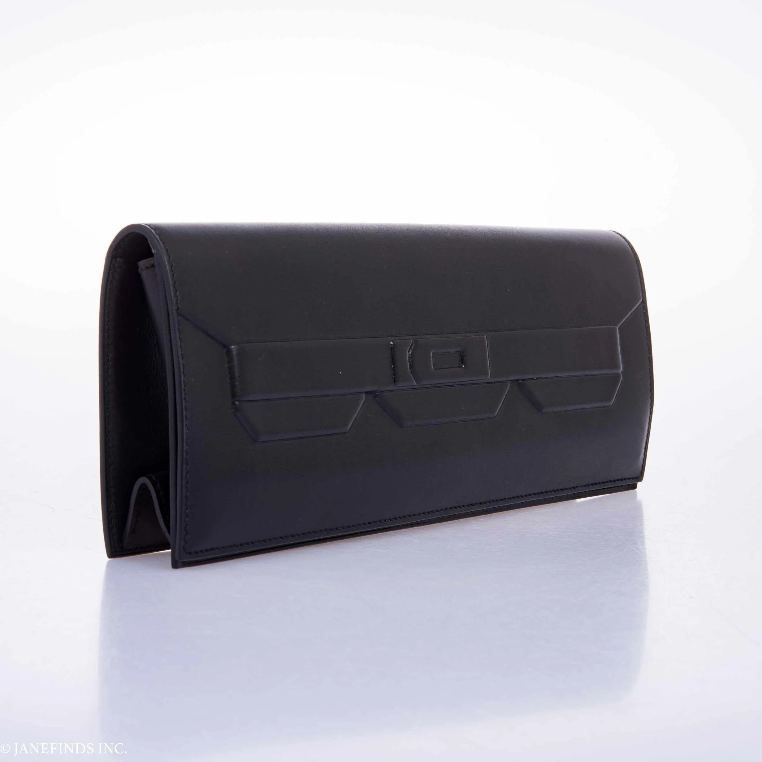 Hermès Kelly "Shadow" Clutch Evercalf Long