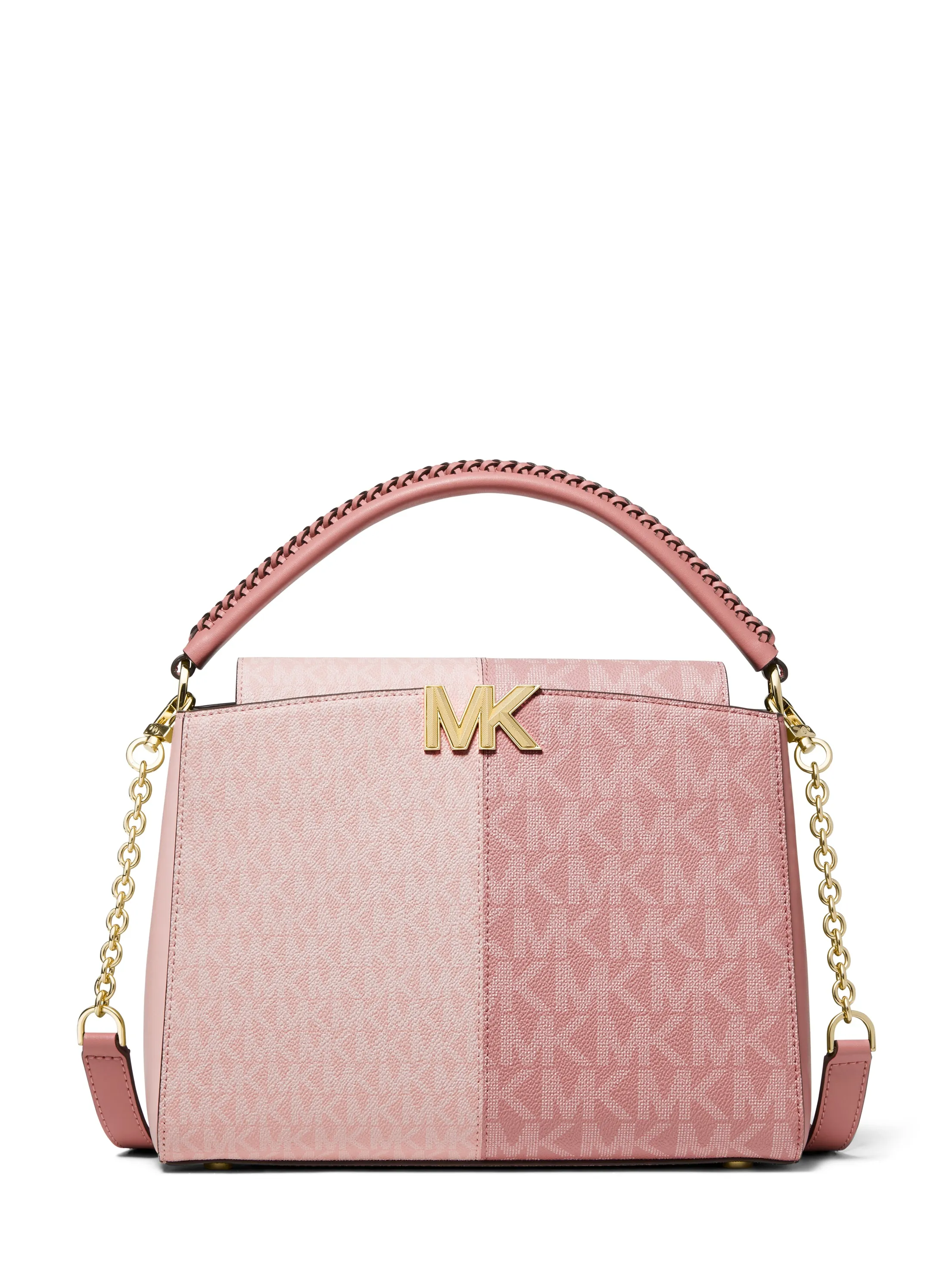 Karlie Medium Two-Tone Graphic Logo Satchel