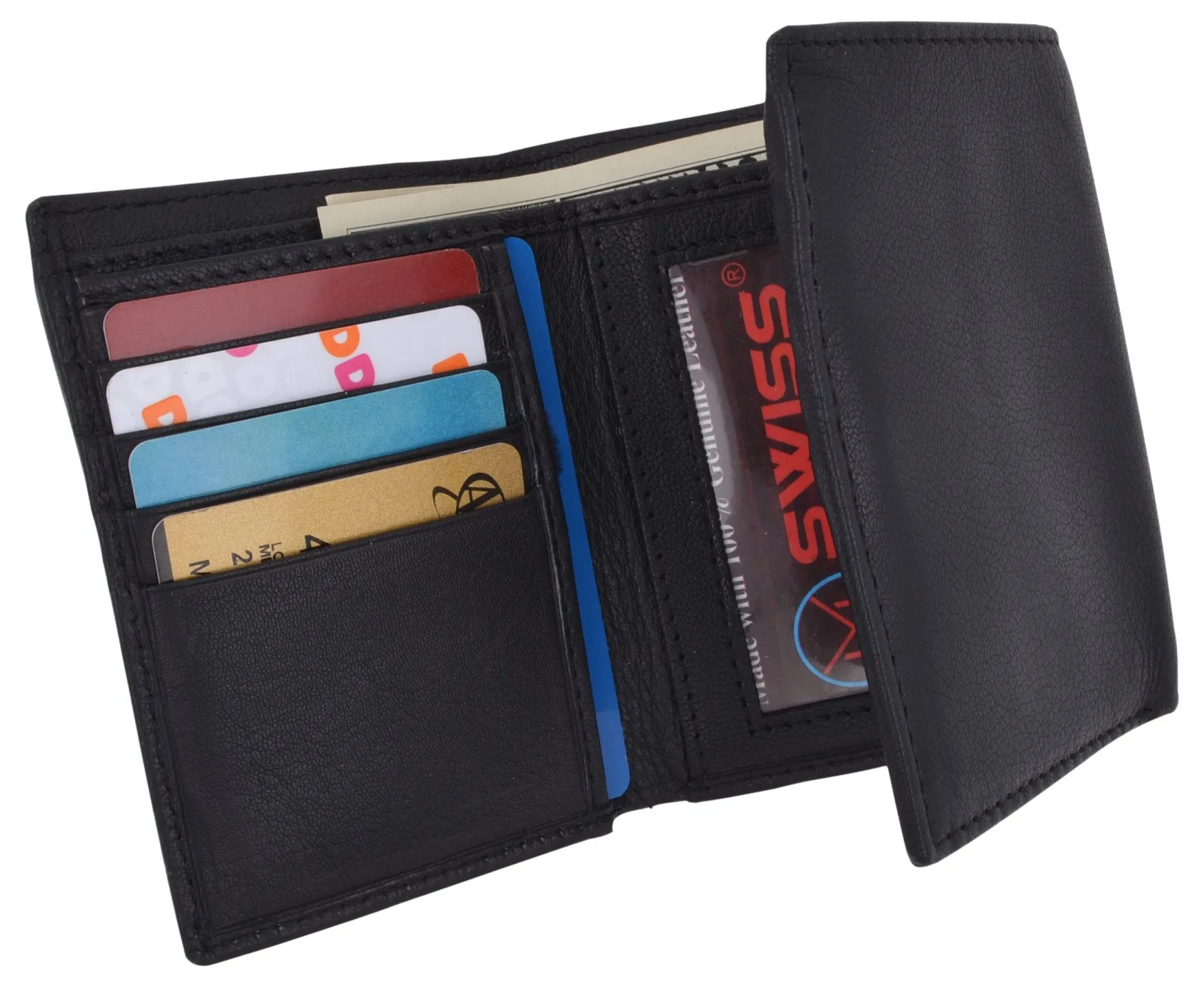 Men's Classic Trifold RFID Security Blocking Slim Credit Card ID Premium Leather Wallet RFIDGT1107LGP