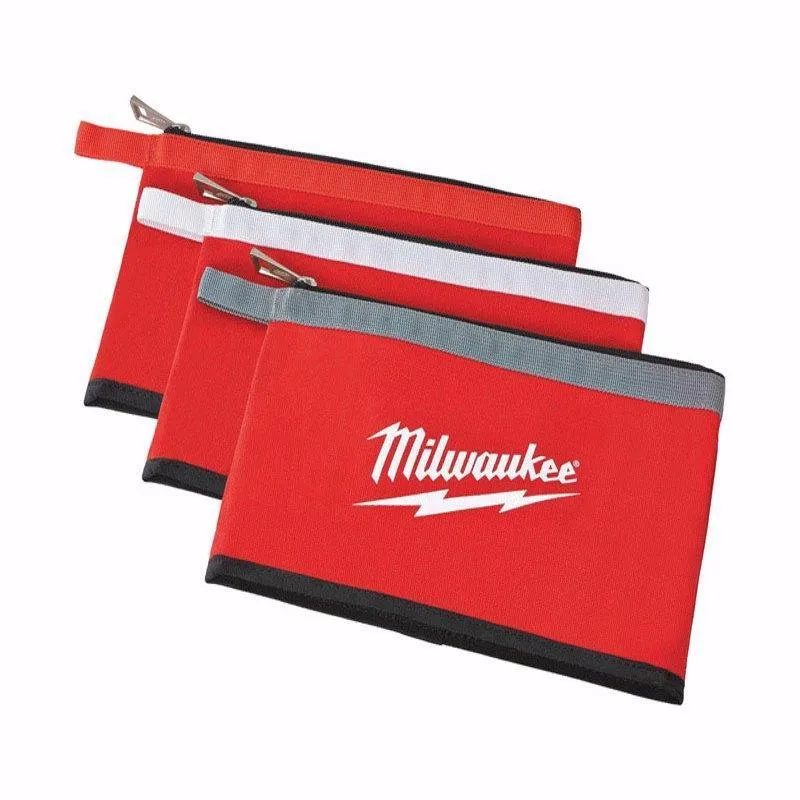 Milwaukee 0.75 in. W X 8 in. H Canvas Tool Pouch Red 3 pc