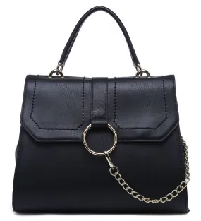 Move & Moda Tallulah Black Satchel Bag