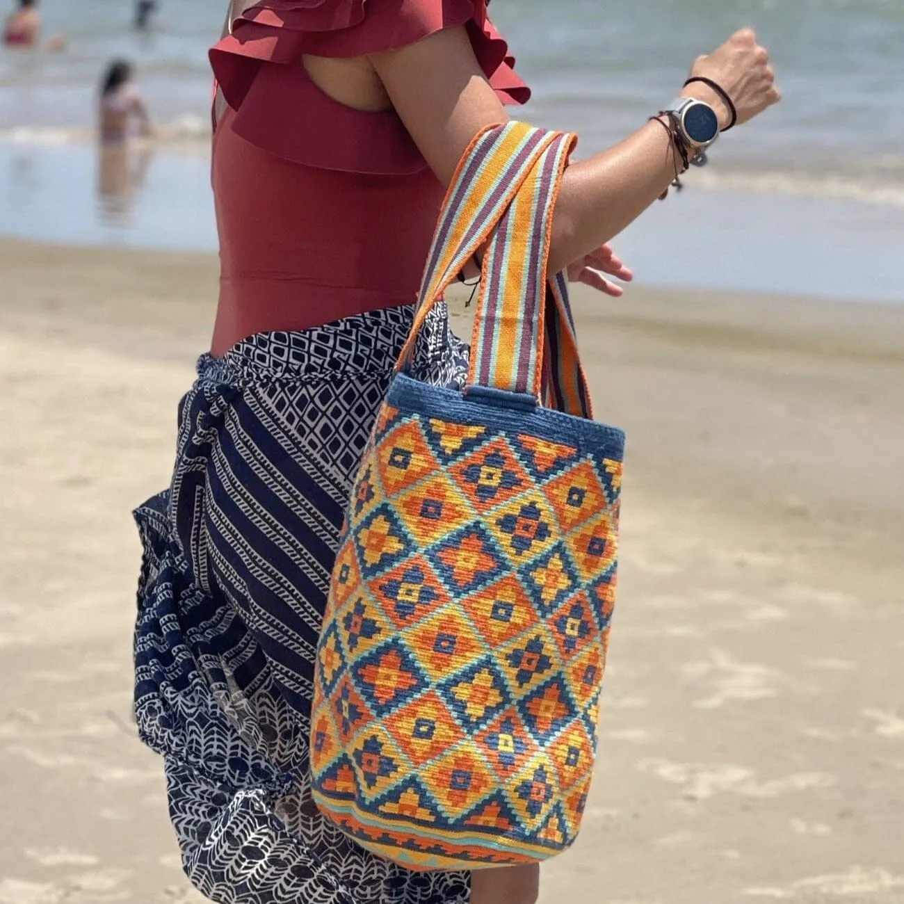 Perissa Beach Maxi Tote Bags | Extra Large Crochet Tote for Fall