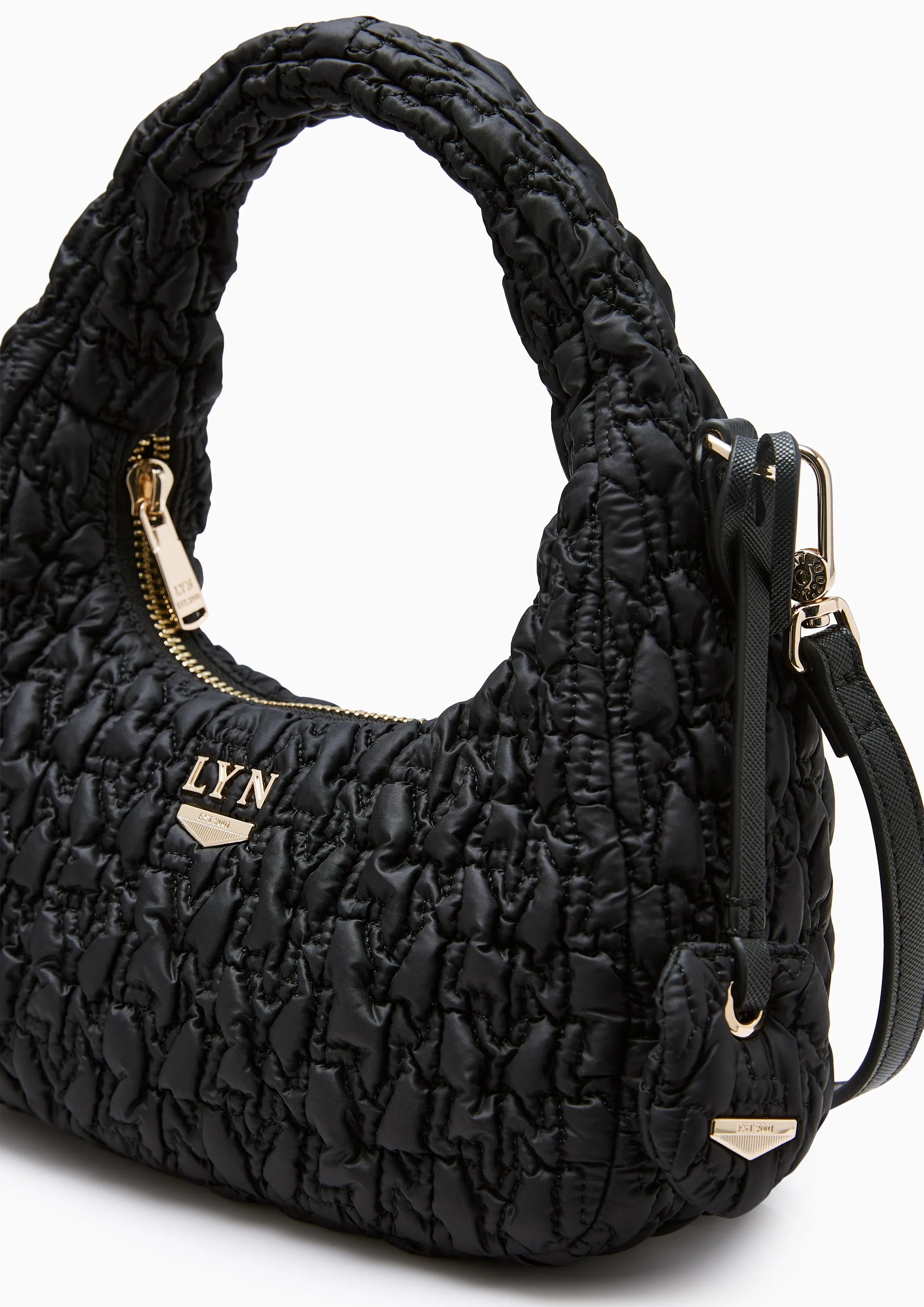 Roslyn Quilted Handbag Black