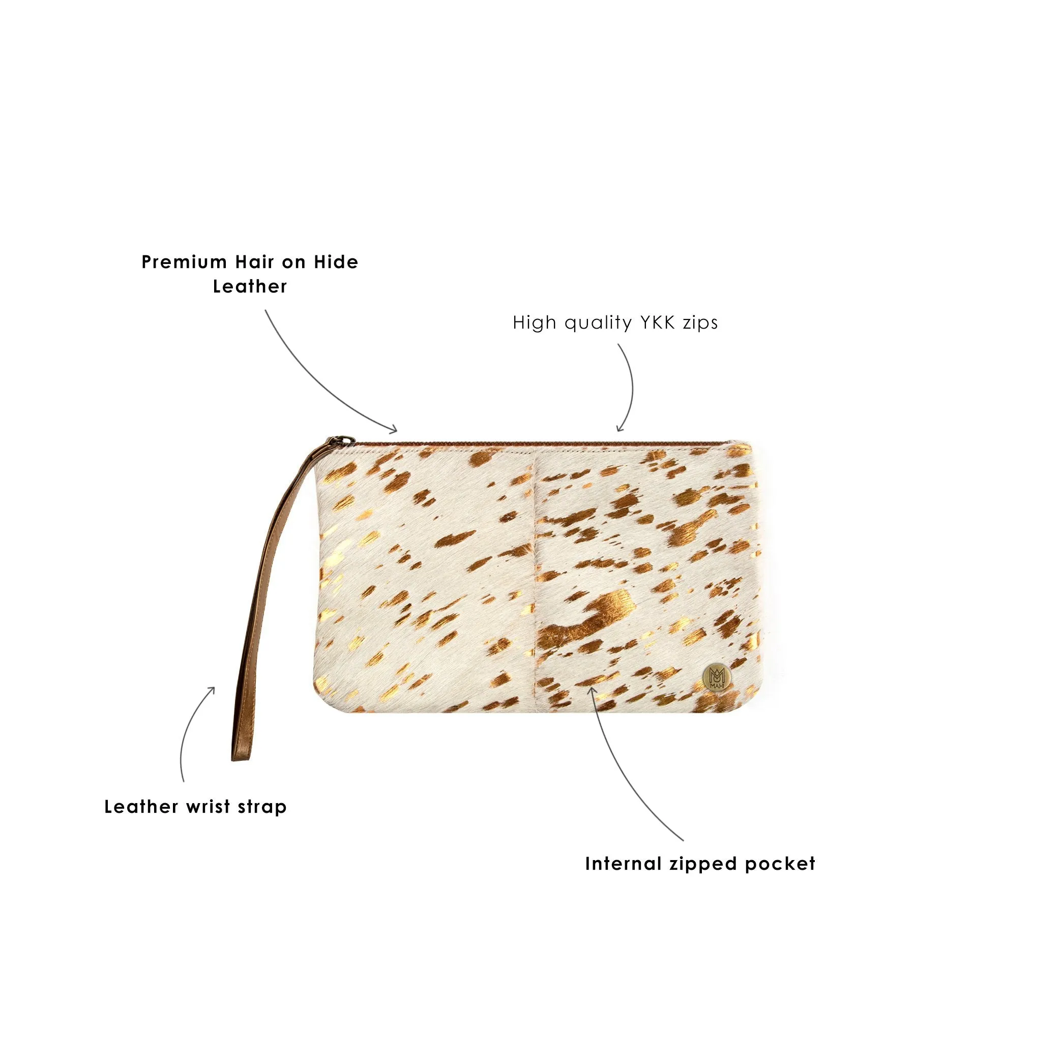 The Classic Clutch Bag (Gold and Cream)