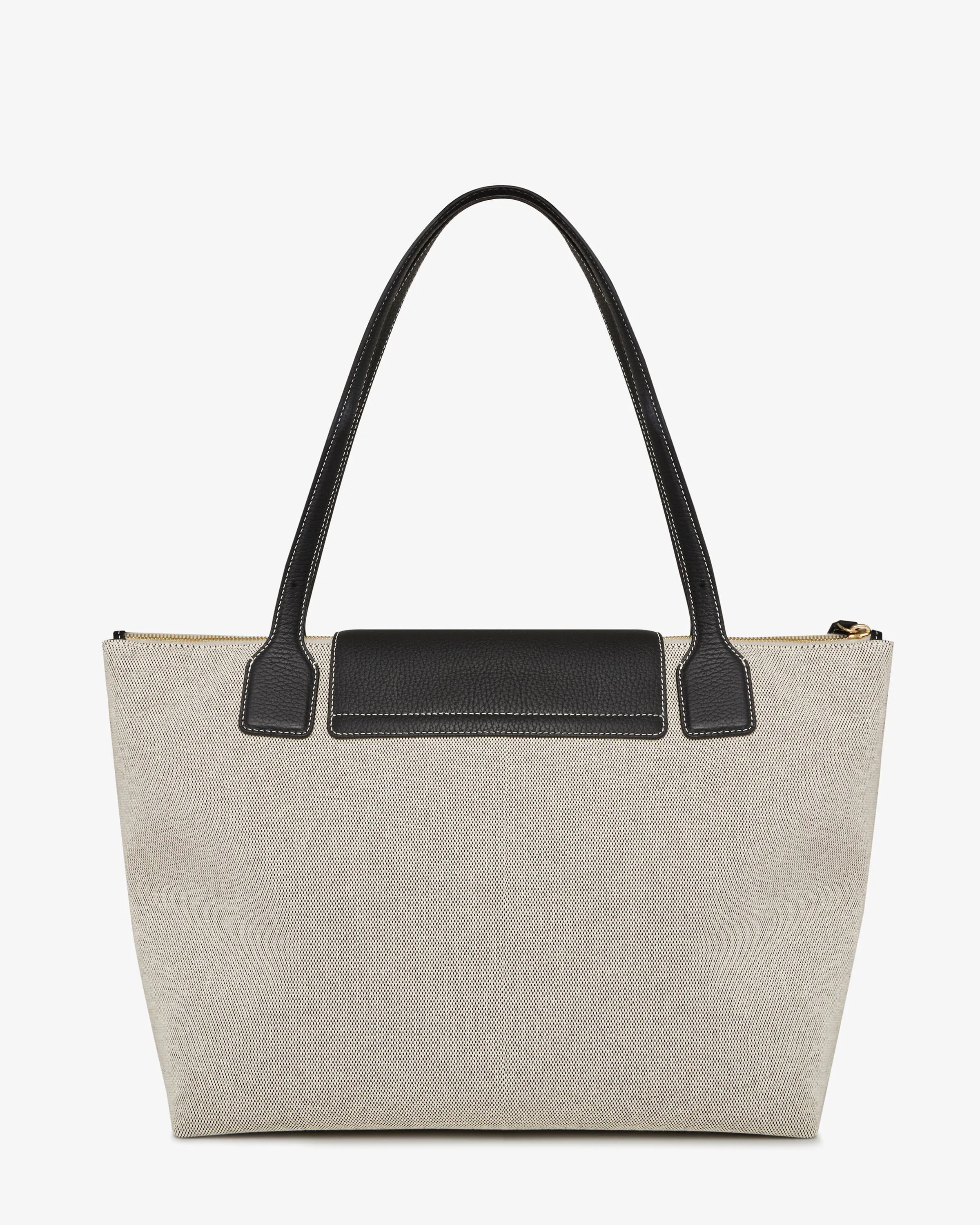 Travel Tote - Black/Cream Canvas