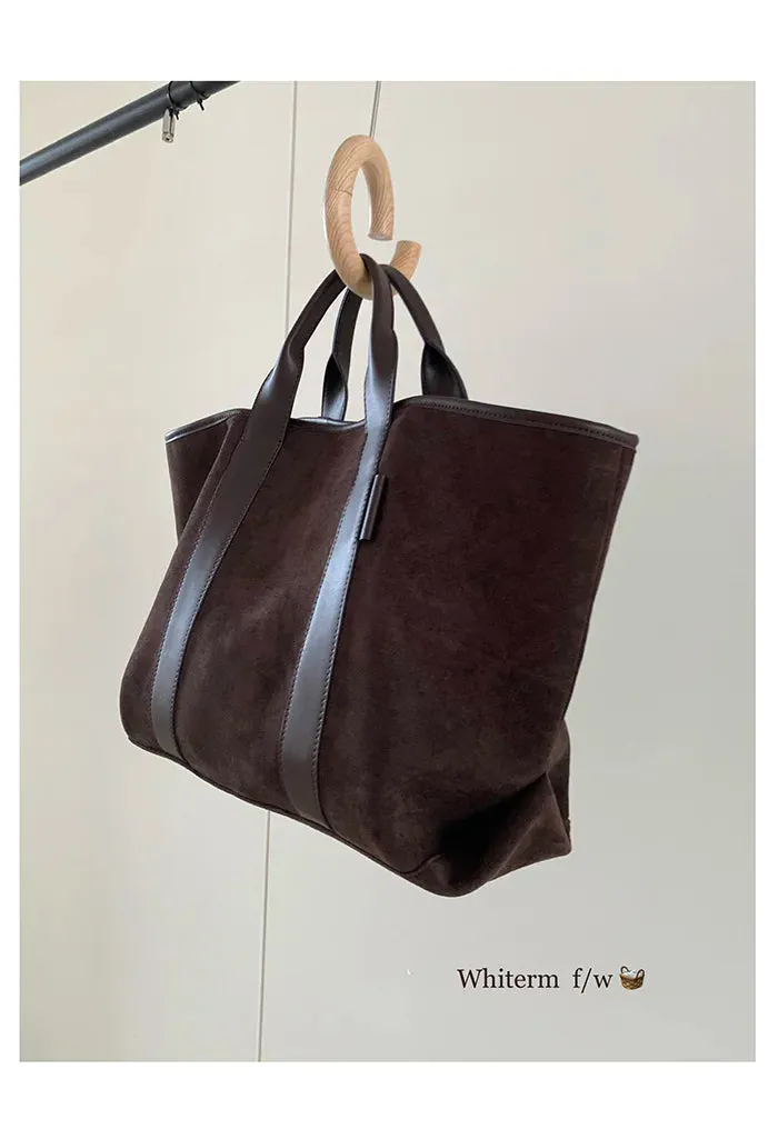 Vintage Suede Large Capacity Casual Tote Bags