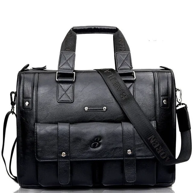 West Louis™ High Capacity Business Leather Briefcase