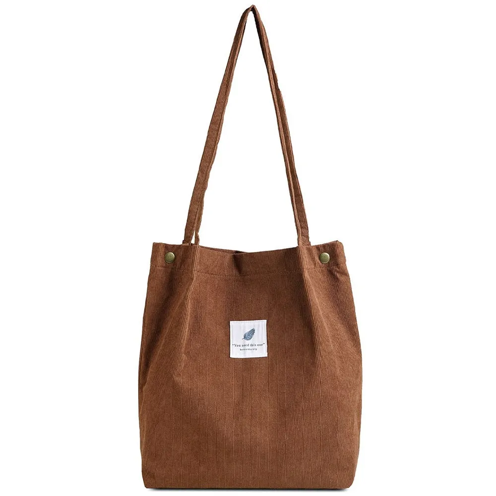 Women Corduroy Tote Bags