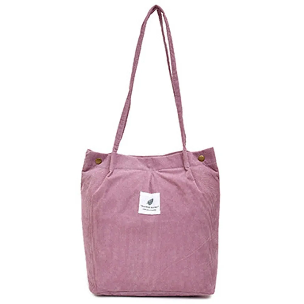 Women Corduroy Tote Bags