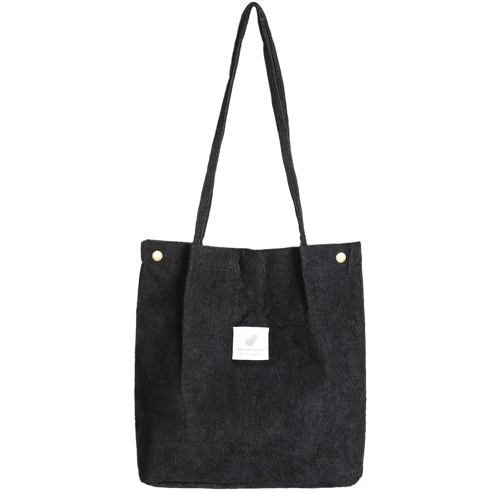 Women Corduroy Tote Bags