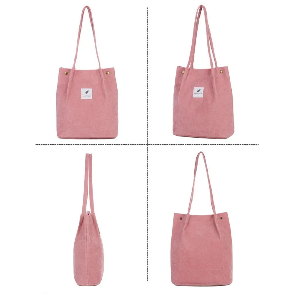 Women Corduroy Tote Bags