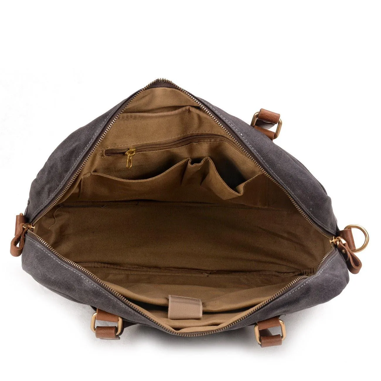 Woosir Vintage Canvas Briefcase Laptop Bag