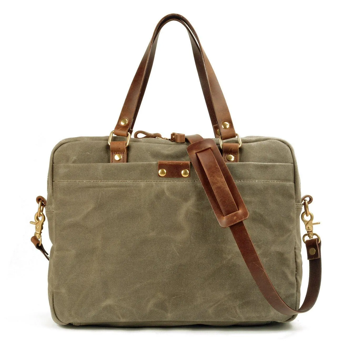 Woosir Vintage Canvas Briefcase Laptop Bag