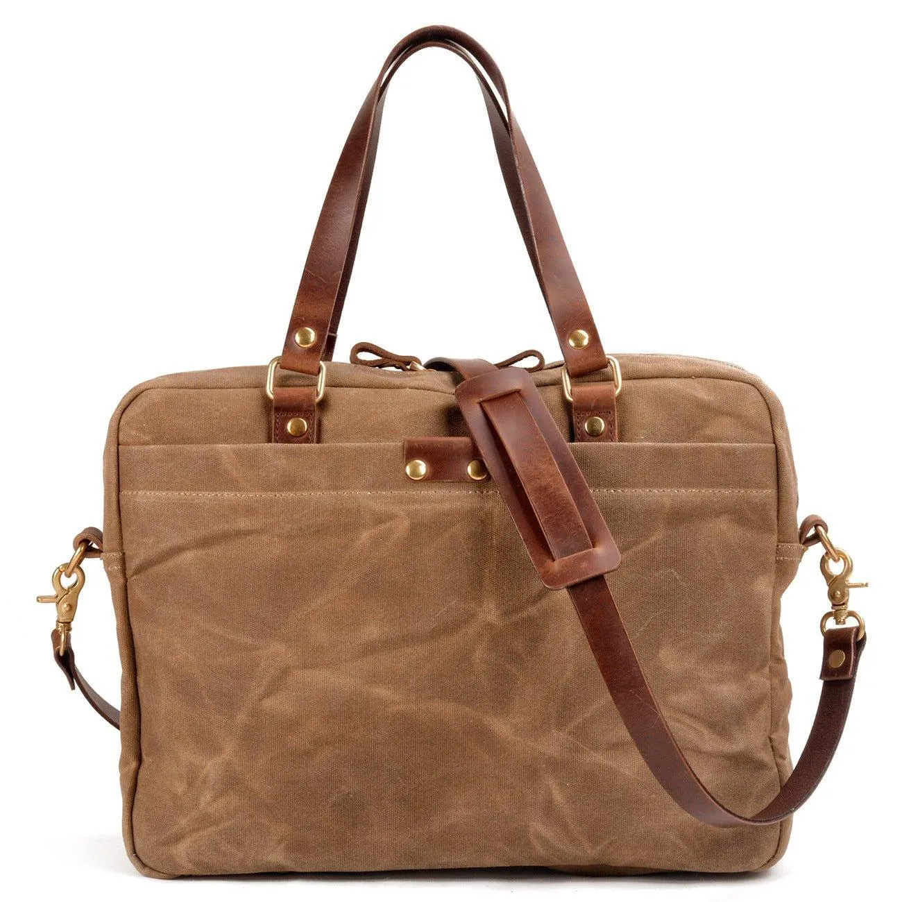 Woosir Vintage Canvas Briefcase Laptop Bag