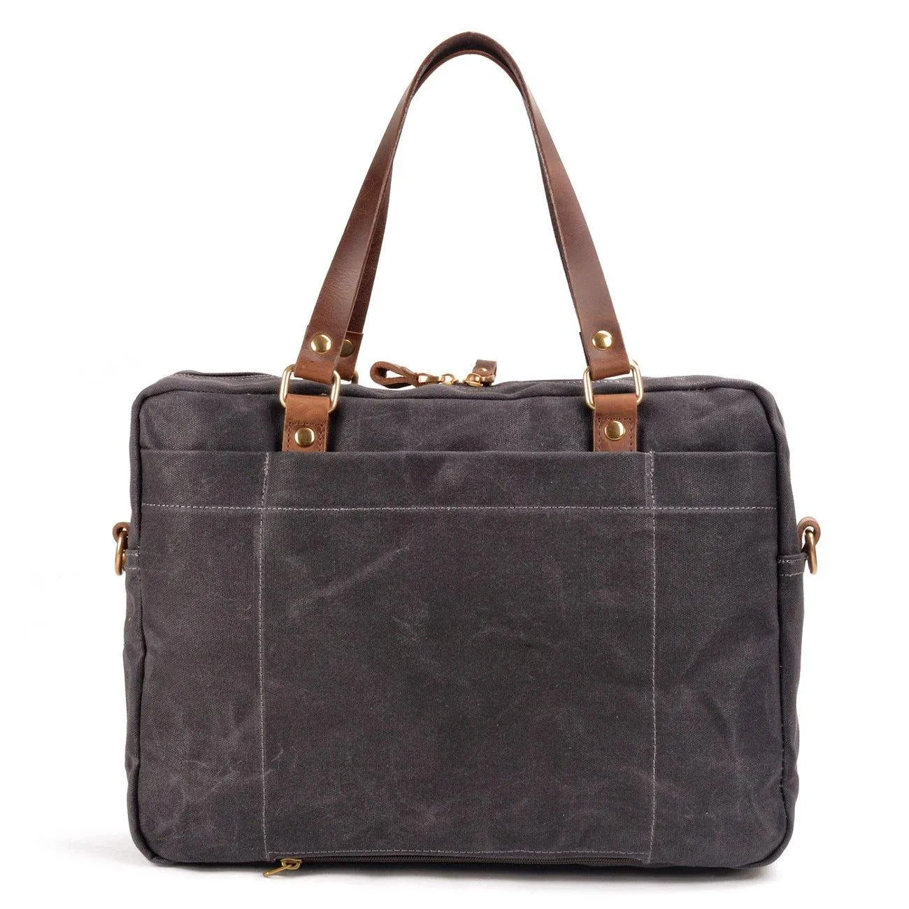 Woosir Vintage Canvas Briefcase Laptop Bag