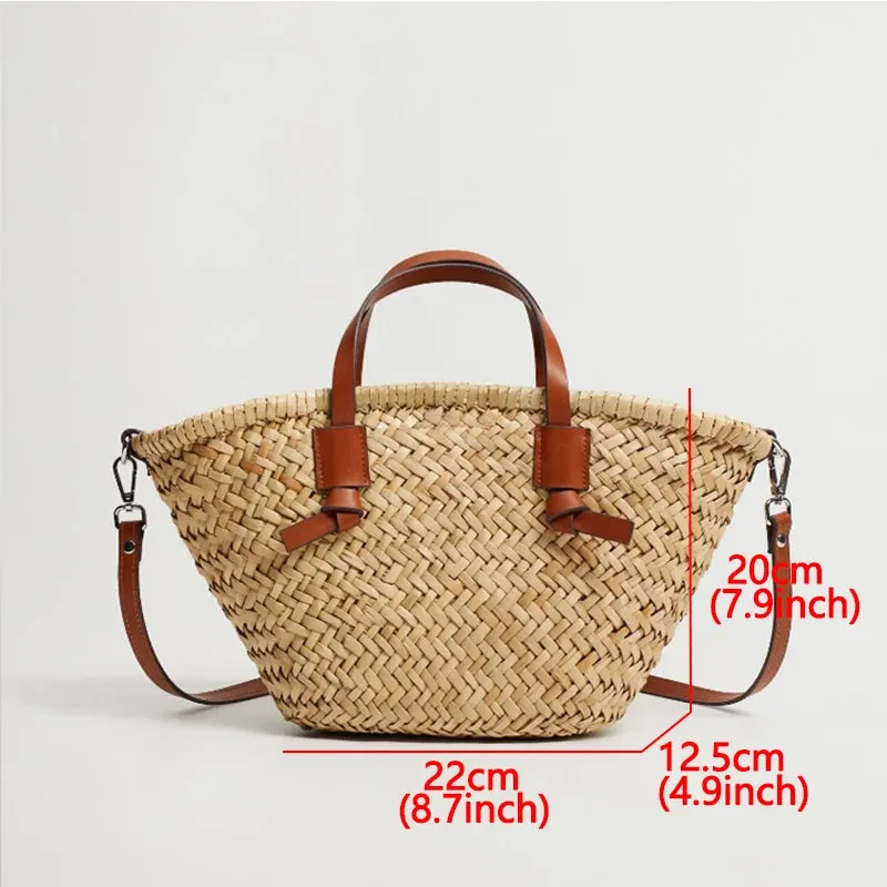 WOVEN RATTAN HANDBAG